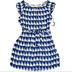 Nautical Blue and White Dress